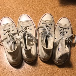Worn out White Converse